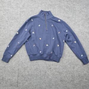 Polo Ralph Lauren Pullover Girls Large 1/4 Zip Nautical Preppy Sailboat Fleece
